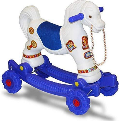 Thank mummy Ride On Chetak Horse Toy for Kids(Blue, Pack of: 1)