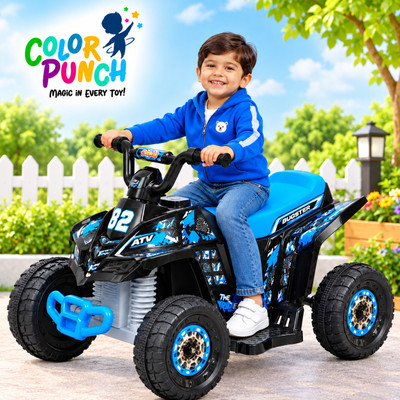Colorpunch ATV PRIME EV BLUETOOTH MUSIC & LIGHT Car Battery Operated Ride On(Blue)