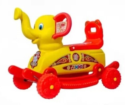 Smiley Bell Smiley bell by flipkart kids PLASTIC ELEPHANT WITH ROCKING FUNCTION Rideons & Wagons Non Battery Operated Ride On(Yellow)