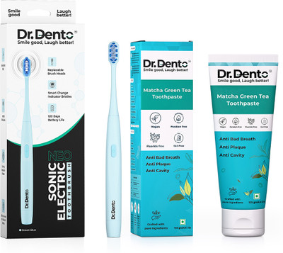 Dr.Dento Neo Series Electric Toothbrush with Match Green Tea Toothpaste- 125 gm Electric Toothbrush(Ocean Blue)