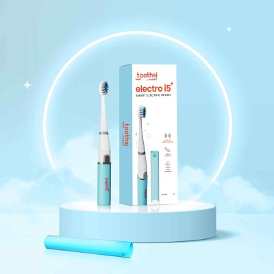 Toothsi Electro i5 Electric Toothbrush Sonic Technology | Smart Brushing Electric Toothbrush(IPX6 Waterproof Design | Soft bristles | Blue)