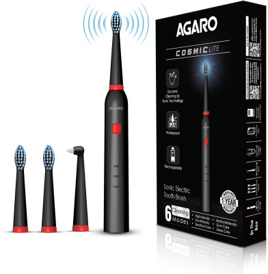 AGARO Cosmic Lite Sonic Electric Toothbrush(Black)