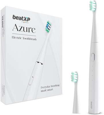 beatXP Azure Sonic Waterproof | 2 min Automatic Timer | 5 Smart Modes Rechargeable Electric Toothbrush(White)