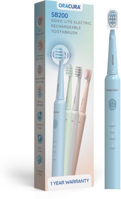 ORACURA SB200 Sonic Lite Electric Rechargeable Toothbrush With 36,000 Strokes/minute . Electric Toothbrush(Blue)