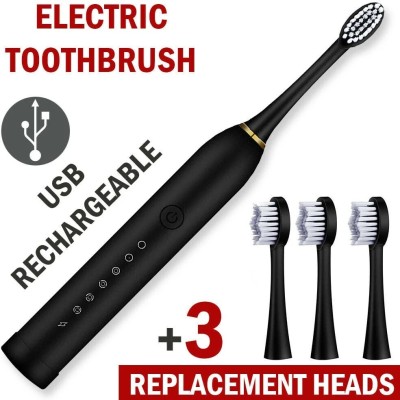 Kellsie Rechargeable Ultrasonic Tooth Brush IPX7 Waterproof Cleaning Toothbrushes Adults Electric Toothbrush(Multics)