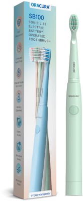 ORACURA SB100 Sonic Lite Electric Battery Operated Toothbrush With 36,000 Strokes/minute Electric Toothbrush(Green)