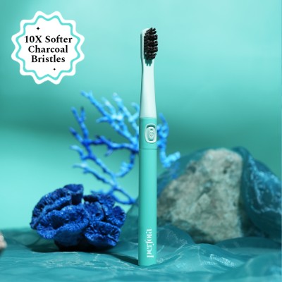 Perfora Truthbrush - Sonic Technology with 2 vibrating modes [Clean and Massage] Electric Toothbrush(Aqua Marine, IPX7 Waterproof Soft Charcoal Bristles, 90 Days Battery Life)