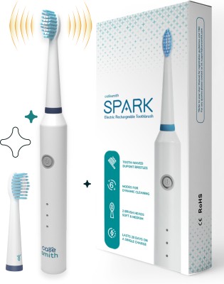 caresmith SPARK Electric Rechargeable Toothbrush (White) | 6 Operational Modes Electric Toothbrush(White)