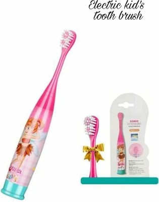 Aarohi Collections Cartoon Printed Extra Soft Electric Battery Powered Toothbrush For Kids|56 Electric Toothbrush(Pink)