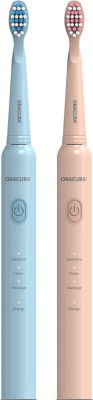 ORACURA Combo of SB200 Sonic Lite Rechargeable Electric Toothbrush(Blue, Pink)