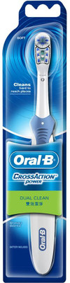 Oral-B Cross Action Battery Powered Cross Action Soft Battery, 90 Day Battery Life, Electric Toothbrush(White)