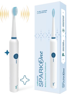caresmith SPARK One Battery for Adults | AA Battery Provided Electric Toothbrush(White)