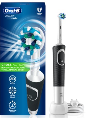 Oral-B Vitality_100 Vitality Black Rotating, 2 Brushing Modes,Pro Timer, Electric Toothbrush(Black)