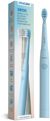 ORACURA SB100 Sonic Lite Electric Battery Operated Toothbrush With 36,000 Strokes/minute . Electric Toothbrush(Blue)
