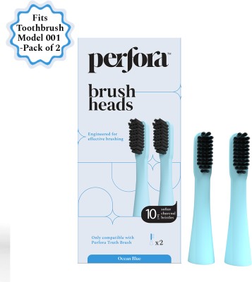 Perfora BrushHeads_Pack of 2 Ocean Blue BrushHeads, Pack of 2 For Model V1 Electric Toothbrush(Ocean Blue)