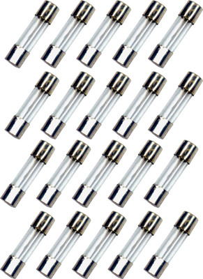 Vincentvolt Electrical fuse 1A 250V 5mm x 20mm Fast Acting Glass Tube Cartridge Fuse Pack of 20pcs Electrical Fuse(1 A)