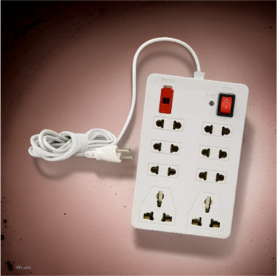 LifoDora Pin Extension Board Flex Box 3 Meter Power Cable 8 Socket Extension Boards Ch26 Electrical Fuse(23285 A)