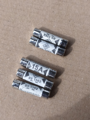 gobagee Ceramic Fuse Size 6X25mm Fast Blow- 15 amp Electrical Fuse (15 A) (pack of 5) Electrical Fuse(15 A)