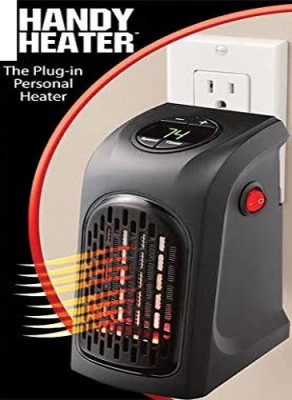 Hespa Quiet 400W Handy Heater w/ Programmable Timer, Thermostat & Space-Saving Design Electrical Hand Warmer(Black)