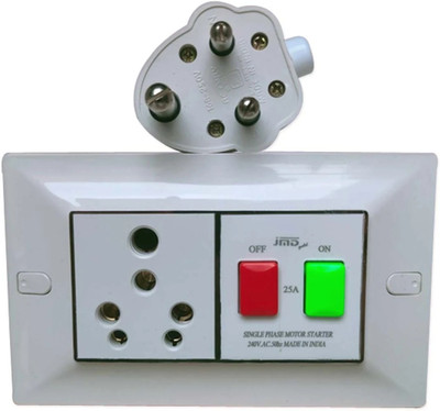 jmD Gold AC BOX 25A/240V With Motor Starter Plug & Socket Heavy Duty Unbreakable JMD0034 MCB(1)