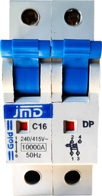jmD Gold 16A C Curve 415 Volts/ 10000A/ 50HZ Double Pole ISI Mark DP MCB(2)