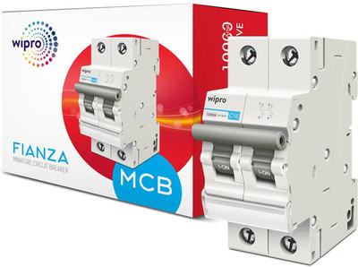 Wipro Fianza MCB 16 A Double Pole C curve WM16ADP MCB(1)