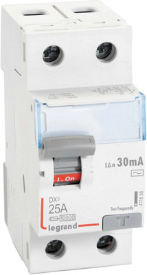 Legrand 411856 - 25A DOUBLE POLE 100mA 240V AC DX3 RCCB 411856 MCB(1)