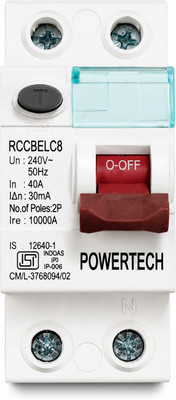 DeHMY 2Pole ELCB/RCCB 40A,30Ma Residual Current Circuit Breaker (Heavy Duty, Standard) 2Pole RCCB MCB(2)