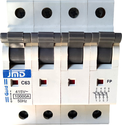 jmD Gold Four Pole 63A/50Hz C-Curve (Breaking Capacity 10K/A) Miniature Circuit Breaker 4-Pole MCB(4)