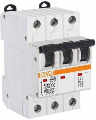 Selvo Three Pole C-63A TP MCB GSELTPC12032 MCB(3)