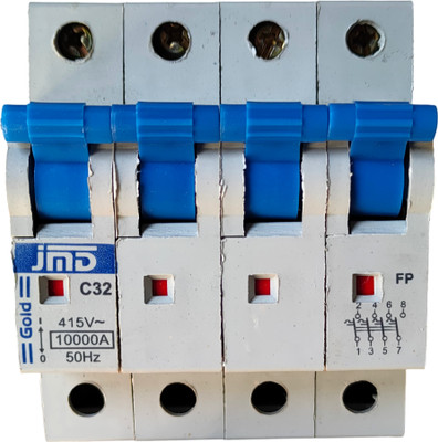 jmD Gold Four Pole 32/A C-Curve 415-V/10000A/BC 50-HZ ISI Mark Miniature Circuit Breaker 4-Pole MCB(4)