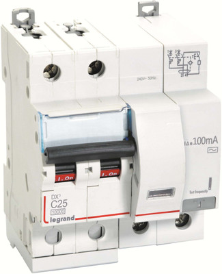 Legrand 411332 - 25A DP 100mA 10KA C~ AC:240/415V DX3 RCBOs 411332 MCB(2)