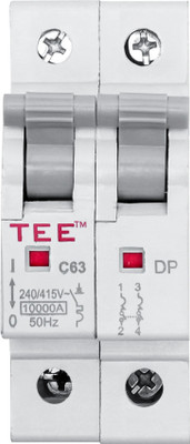 The Elite Electrotek Double Pole MCB Circuit Breaker,240V AC,Overload Protection, Home and Industrial MCB DOUBLE POLE 63 AMP MCB(2)