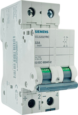 DAYSTAR SOLAR DC MCB 440V 32A 10KA DC Miniature Circuit Breaker C-Curve-Type (32 Amp 2Pole) SIEMENS 5SL52327RC MCB(2)