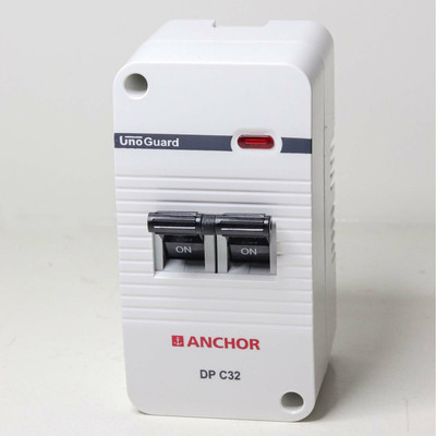 ANCHOR 32 Amp Uno Guard Mini MCB With Enclosure For AC, Power Machine 98495 MCB(2)