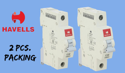 HAVELLS C 32A MCB SP Curve (White) 2 PCS. Packing ! Warranty 3 Year C 32A MCB SP Curve (White) 2 PCS. Packing ! Warranty 3 Year MCB(1)