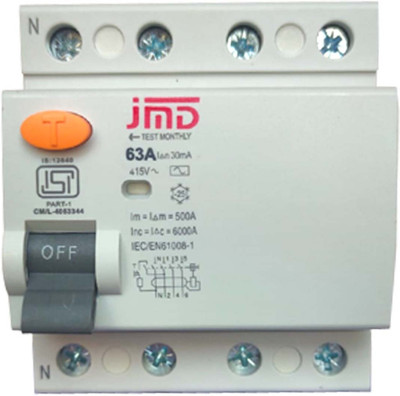 jmD Gold Rccb Four Pole 63 AMP/30MA 240 V Residual Current Circuit Breaker ISI Mark MCB RCCB63FP30MA1 MCB(4)