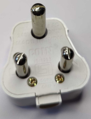 Coin 3 PIN TOP 16 AMP Three Pin Plug 240V AC Three Pin Plug(White)