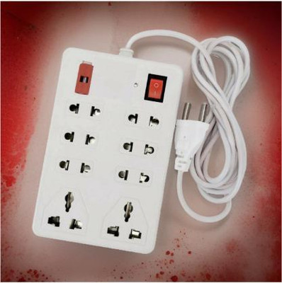 LifoDora 8]x1 SPIKE GUARD 8 Socket Extension Boards (White, 2 m) lW26 Power Plug(White)