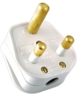 elect ELECTRICAL_PLUG_28 Three Pin Plug(White)