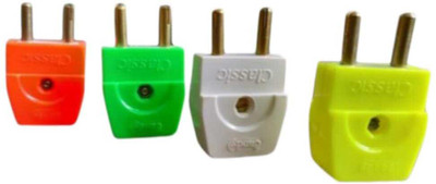 VUVAIL Classic Model 2 pin top Multi 20pcs 6A 240V Two Pin Plug(Multicolor)