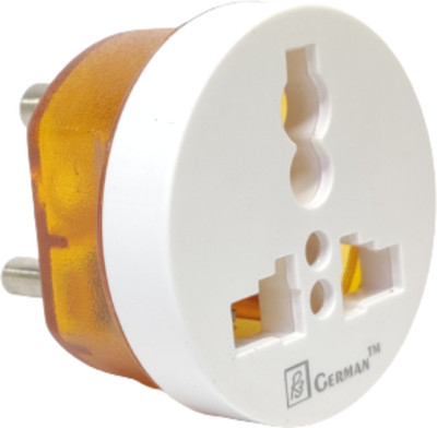 R3 GERMAN Multi Plug Adaptor 864 6Amps with Universal pin Input Heavy Duty for Home Office Multi Plug Adaptor Three Pin Plug(White)