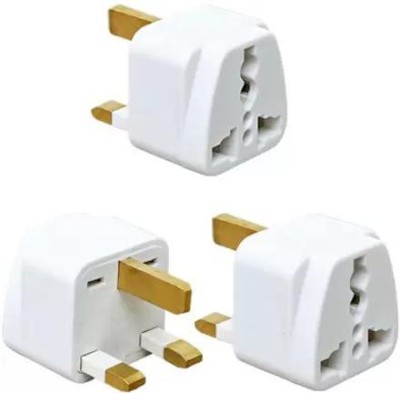 shivay enterprise Tg 104-3 Three Pin Plug(White)