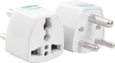 HI-PLASST (1pc) Type D Adapter, Indian Plug, World to India Universal Travel Adapter Type D Indian Plug For All Devices Worldwide Three Pin Plug(Grey)