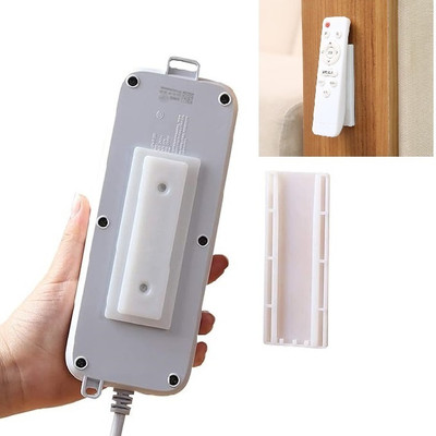 ShilpSukh Wall self Adhesive Socket Power Line Holder Power Strip Holder Fixator, No Hole Plug-in Wall Socket Sticker Fixer Power Plug(White)