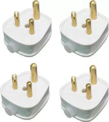 BRP OBG_07 Ceramic Inside Solid 3 Pin Conversion Plug Three Pin Plug(White)