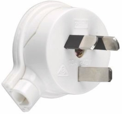 K AND P ENTERPRISE SAFWERW Three Pin Plug(White)