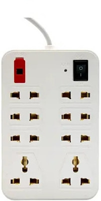 V3Deals Extension Board 230 CM Long Wire with Master Switch | Multipurpose use Extension Board Three Pin Plug(White)