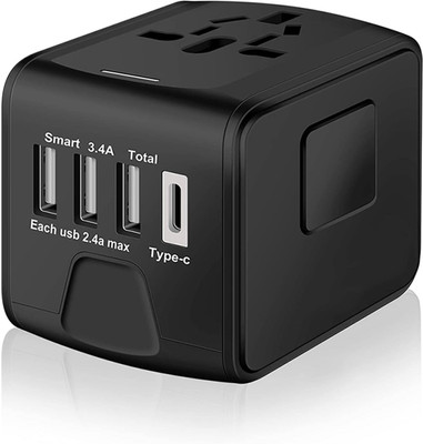 Aastha UTA78 Three Pin Plug(Black)