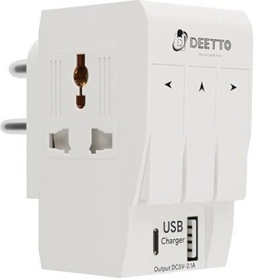 Truzie 5 in 1 Multi Plug Outlet Extender Splitter3 5 in 1 Multi Plug Outlet Extender Splitter3 Three Pin Plug(White)